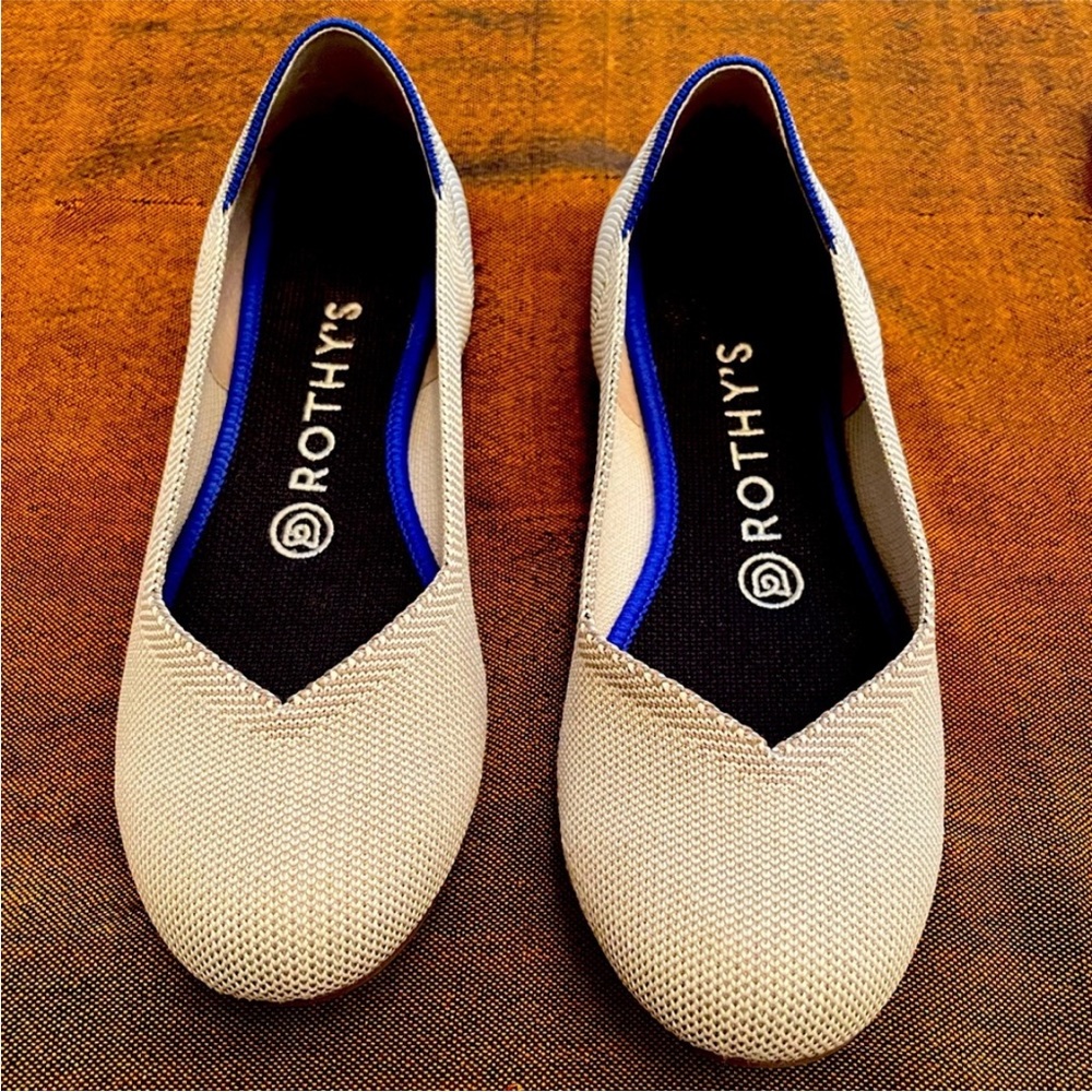 Cream Rothy’s Flats